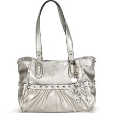 Kathy Van Zeeland Just Tugh Enugh Shopper-Silver- Silver