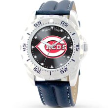 Kay Jewelers Men's MLB Watch Cincinnati Reds Stainless Steel/Leather- Men's Watches