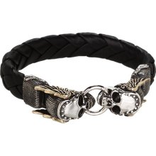 King Baby Studio Leather Bracelet with Mercury Skull Alloy Wings Bracelet : One Size