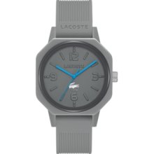 Lacoste Watch, Mens 80th Anniversary Gray Silicone Strap 42mm 2010692