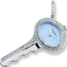 Ladies Charles Hubert Stnless Steel Blue Dial 25mm Pendant Watch