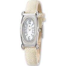 Ladies Charles Hubert White Stingray 0.68ct. Diamond 21x38mm Watch Xwa3213