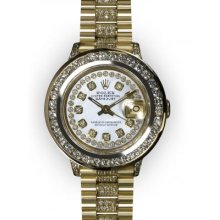 Ladies' MoP String Dial 2ct Princess Bezel Rolex Super President