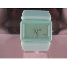 Ladies Nixon The Vega Green Mint Wide Stretch Band 30m Watch - Model 8e