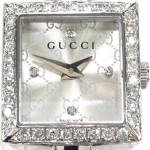 Ladies Women Diamond Gucci Watch Round Cut 120 Tornabuoni 0.90ct