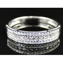 Ladies Womens White Gold Diamond Round Cut Wedding Band Engagement Ring .36 Ct