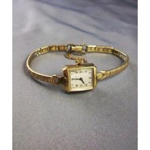 Lady Elgin 14k Gold Filled Watch Wind Up Vintage - Metal - Gold