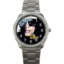 Lady Gaga Unisex Silver-Tone Sports Metal Watch 21