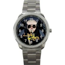 Lady Gaga Unisex Silver-Tone Sports Metal Watch 11