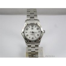 Lady Tag Heuer Aquaracer Waf1311 300m Mop Dial Ss 34mm Quartz Watch