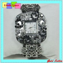 Latest Porpular Women Watch Jelly Wrist Watches Rhinestone And Gemst