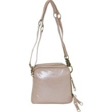 Latico Metallic Taupe Leather 2523Mtp Women'S Beulah 2523 Top Zip Handbag,Metallic Taupe Leather