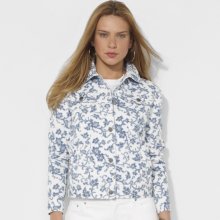 Lauren Jeans Co. Jacket, Classic-Fit Floral-Print Denim