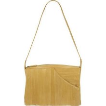 Lee Sands Eelskin Front Pocket Handbag - Yellow - One Size