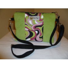 Lime Green and Pink Mini I Pad Bag