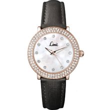 Limit Women's Quartz Watch With White Dial Analogue Display And Black Pu Strap 6940.01