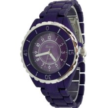 Limited Edition Purple Matte Finish Metal Watch - Gun Metal - Purple