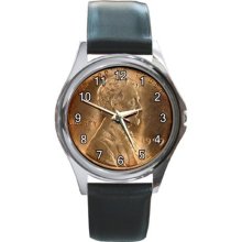 Lincoln Wheat 1909 Penny Cent Coin Unisex Round Metal Watch Gift model 17363847 - Gun Metal