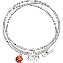 LogoArt San Francisco 49ers Crystal 2.5 Inch Opening Bracelet