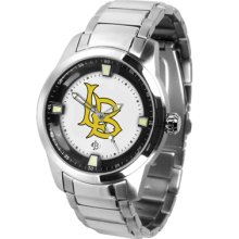 Long Beach State Logo- Mens Titan Steel Watch