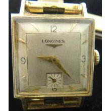 Longines 14k Yellow Gold Swiss 17 Jewels Wrist Watch Mechanical Hand Winding