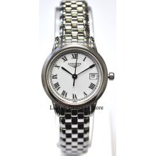 Longines Flagship Women Stainless Watch Minor Scratch L4.216.4.21.6 White Roman