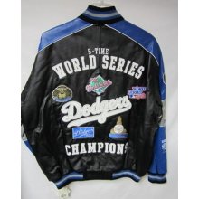 Los Angeles Dodgers Mens 2xl 5 Time Champions Full Leather Jacket Bb 29 7