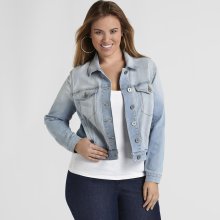 Love Your Style, Love Your Size Women's Plus Denim Jacket