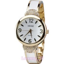 Luxury Lady Women Fashion Glorious Bracelet Crystals Quartz Wrist Watch 9010