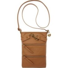 Macys American Rag Taryn Crossbody Handbag Vanchetta Brown Rust Pebbled Gold