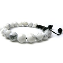 Marble White Celebrity Style Disco Ball Hip Hop Bracelet