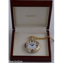 Masonic Two Tone Open Face Pocket Watch - Quartz