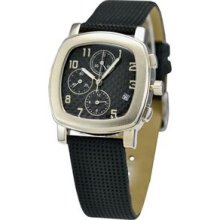 Matsuda Unisex Alpha Square Watch W/ Carbon Fiber Dial