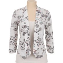 Maurices Open Front Butterfly Print Blazer