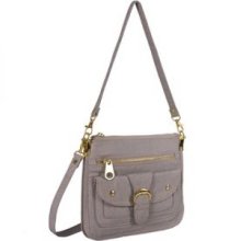 Mellow World HB2808 Hipster Faux Leather Crossbody Bag: HB2808-GREY C