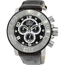 Men Invicta 11164 Sea Hunter Chronograph Stainless Steel Case Black