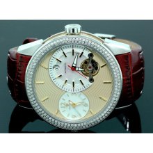 Mens Aqua Master Diamond Automatic Red Watch 1.75 ct w-317d