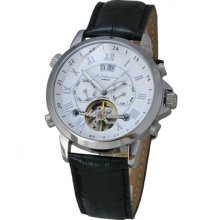 Mens Automatic Leather Band Wrist Watch Atlislsw