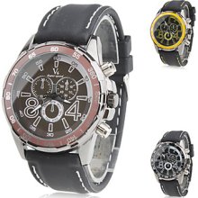 Men's Casual Silicone Analog Quartz Wrist Watch (Assorted Colors)