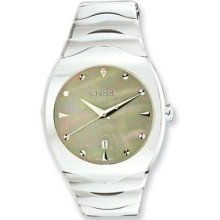 Mens Chisel Tungsten & Gray Mother Of Pearl Dial Watch Tpw77