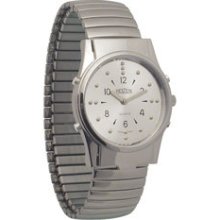 Mens Chrome Braille And Talking Watch - Exp Band