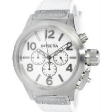 Men's Corduba Quartz Chronograph White Dial White Rubber