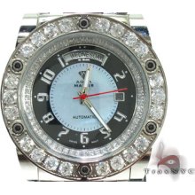 Mens Diamond Aqua Master Watch 119 Round Cut H Color Si1 7.65ct