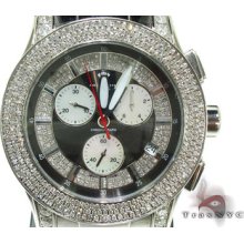 Mens Diamond Aqua Master Watch Round Cut H Color Si1 100pcb 3.25ct