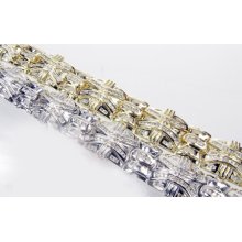 Mens Diamond Bracelet Round Cut H-I Color 14k White Gold 2.75ct