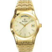 Men's Gold Tone Stainless Steel Gold