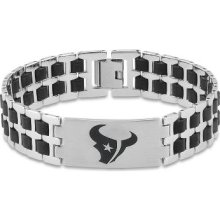 Men's NFL Houston Texans Bracelet in Stainless Steel & Rubber