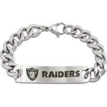 Men's NFL Oakland Raiders Bracelet in Stainless Steel