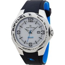 Men's Rip Curl Solar Barrel Heat Bezel PU Watch A2497-SIL ...