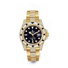 Men's Rolex GMT-Master II Yellow Gold - Diamond Bezel/Bracelet/Lugs